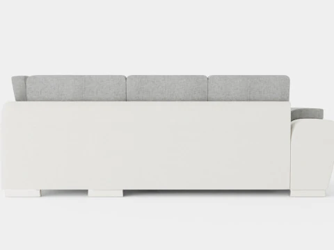 Corner Sofa Bed TOKIO Grey and White Right 3D Model