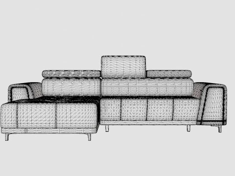 Corner Sofa VOLTA MINI Left 3D Model
