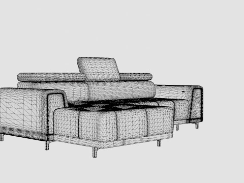 Corner Sofa VOLTA MINI Left 3D Model