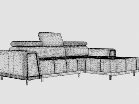 Corner Sofa VOLTA MINI Right 3D Model