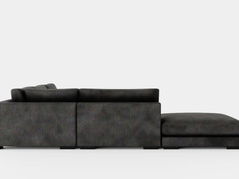 Noha Modular Corner Sofa Dark Gray 3D Model