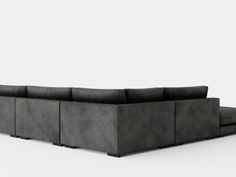 Noha Modular Corner Sofa Dark Gray Modèle 3D