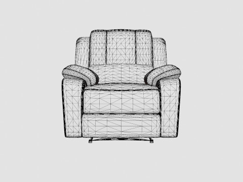 Norbo Recliner Chair Black 3D Модель