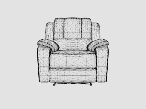 Norbo Recliner Chair Black 3D Model