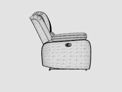 Norbo Recliner Chair Black 3D Модель