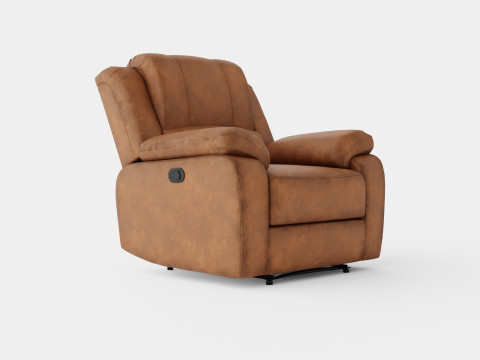Norbo Recliner Chair Light Brown 3D Model