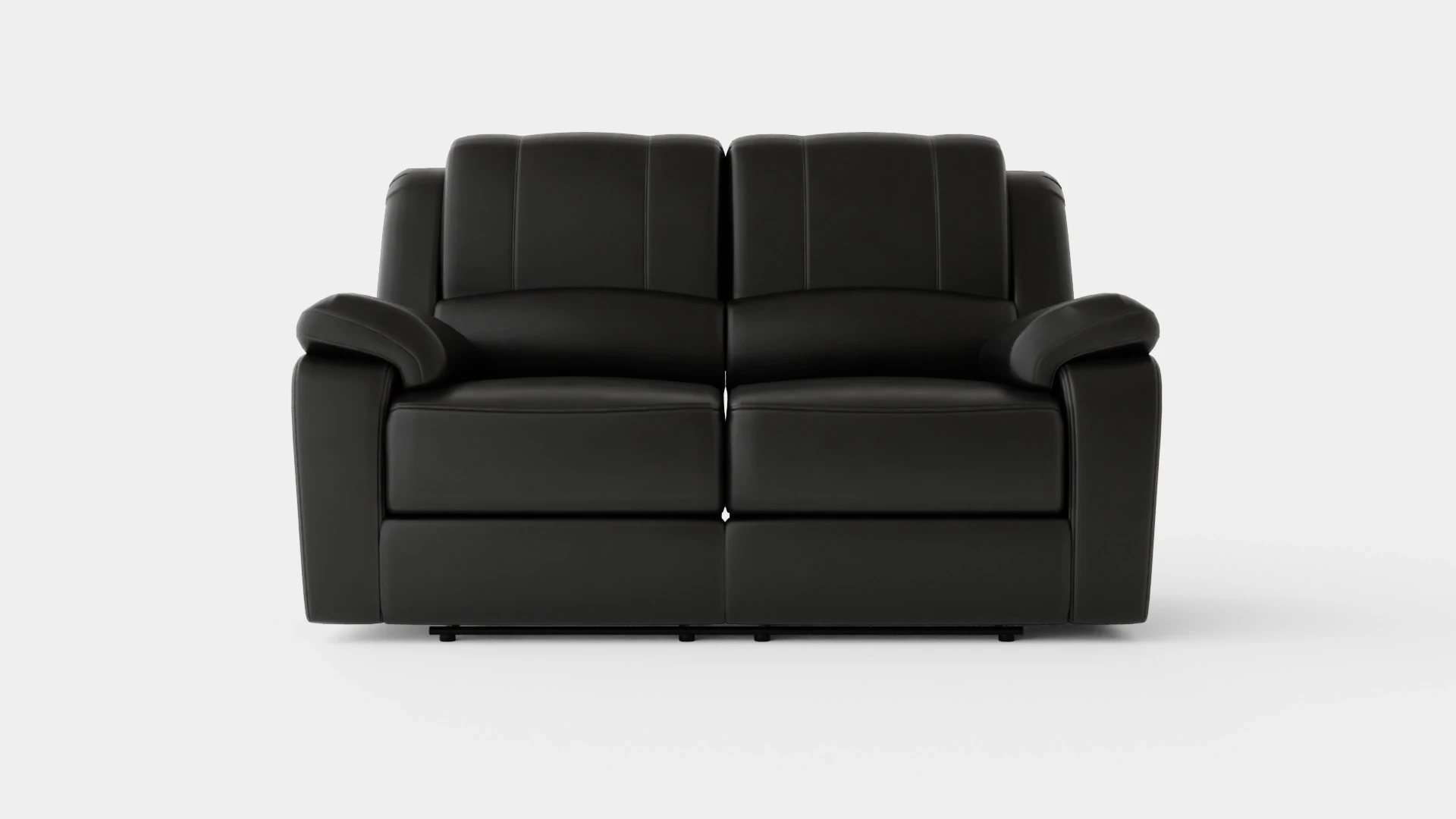 Norbo Recliner Sofa 2 Seater Artificial Leather Black 3D Model .c4d .max .obj .3ds .fbx .stl .blend