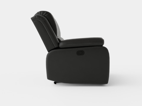 Norbo Recliner Sofa 2 Seater Artificial Leather Black 3D Model