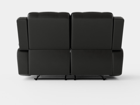 Norbo Recliner Sofa 2 Seater Artificial Leather Black 3D Model