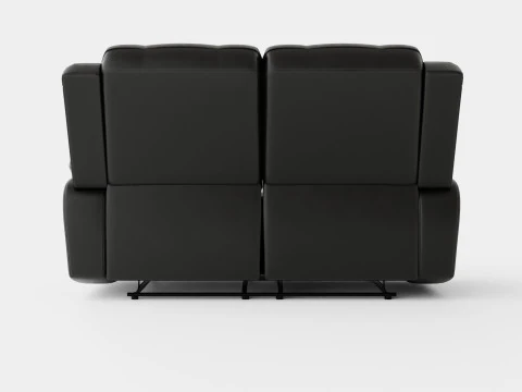 Norbo Recliner Sofa 2 Seater Artificial Leather Black 3D Model
