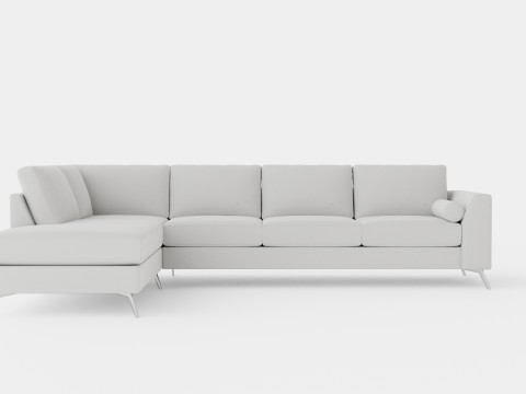 Ocean Luxury 4 Seater Sofa With Chaise Lounge Left 3D 모델