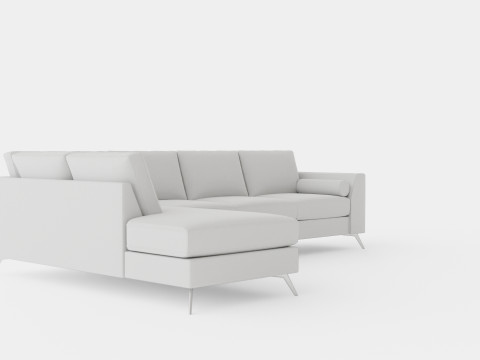 Ocean Luxury 4 Seater Sofa With Chaise Lounge Left Modèle 3D