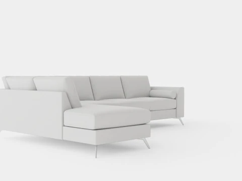 Ocean Luxury 4 Seater Sofa With Chaise Lounge Left 3D Model
