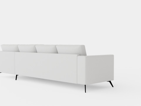 Ocean Luxury 4 Seater Sofa With Chaise Lounge Right Modello 3D