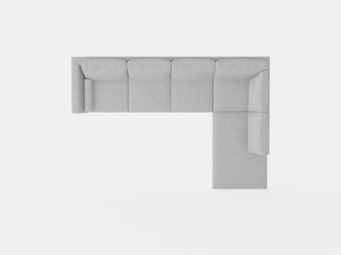 Ocean Luxury 4 Seater Sofa With Chaise Lounge Right Gray Model 3D