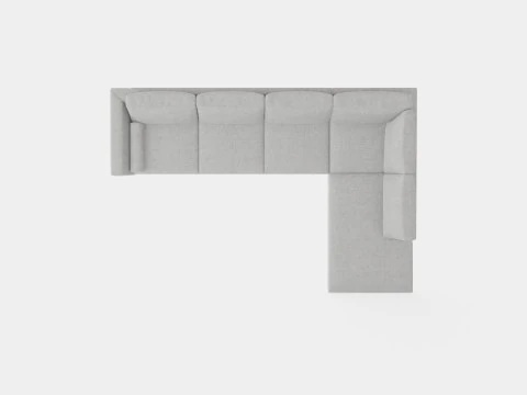 Ocean Luxury 4 Seater Sofa With Chaise Lounge Right Gray 3D Model