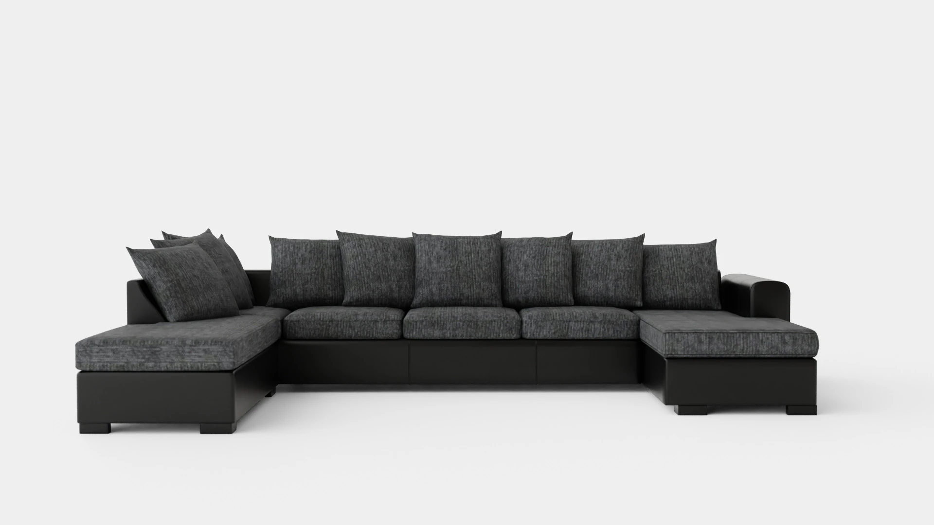 Ocean U Sofa Large With Divan Right Artificial Leather 3D Model .c4d .max .obj .3ds .fbx .stl .blend 