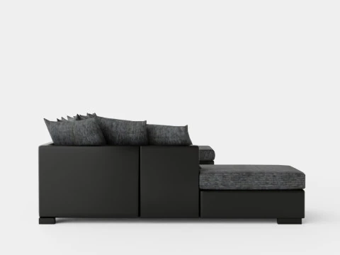 Ocean U Sofa Large With Divan Right Artificial Leather 3D Model