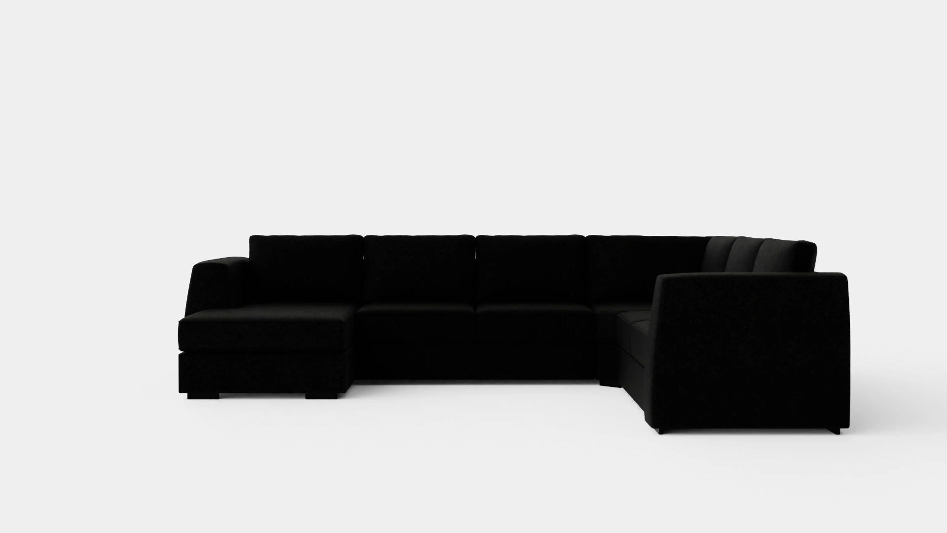 Optus Corner Sofa With Divan Reversible Black 3D Model .c4d .max .obj .3ds .fbx .stl .blend