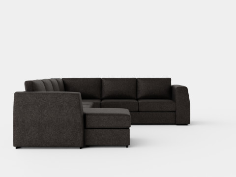 Optus Corner Sofa With Divan Reversible Dark Gray 3D मॉडल