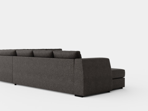 Optus Corner Sofa With Divan Reversible Dark Gray 3D मॉडल
