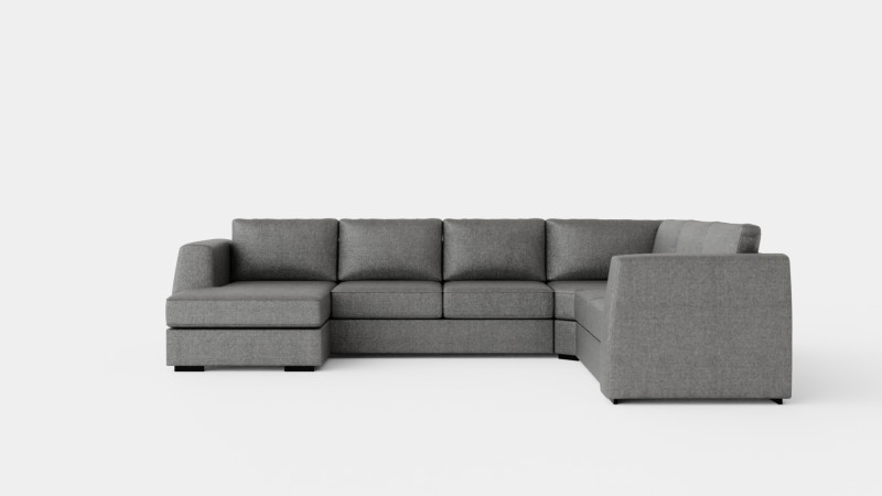 Optus Corner Sofa With Divan Reversible Light Gray Modelo 3D .c4d .max .obj .3ds .fbx .stl .blend