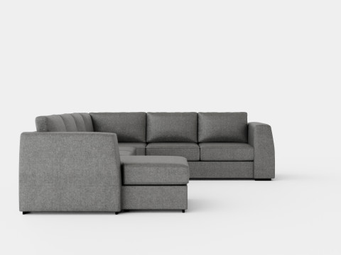 Optus Corner Sofa With Divan Reversible Light Gray Modelo 3D