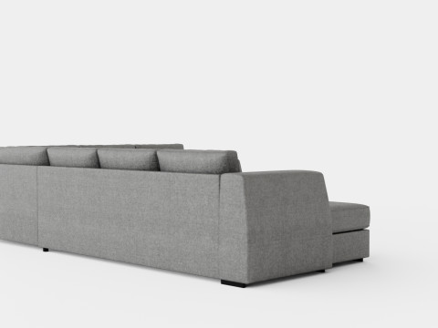 Optus Corner Sofa With Divan Reversible Light Gray Modelo 3D