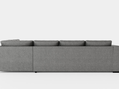Optus Corner Sofa With Divan Reversible Light Gray Modelo 3D