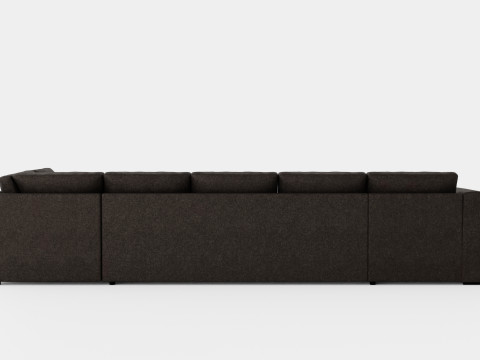 Optus U Sofa Large With Divan Left Dark Gray 3D Model