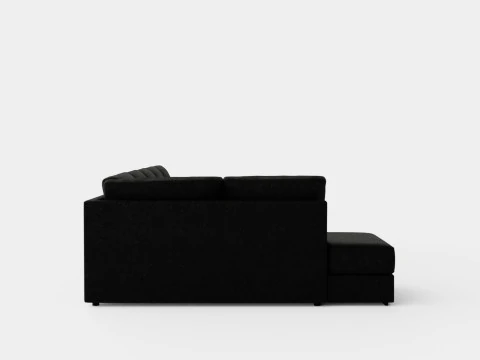 Optus U Sofa Large With Couch Black 3D Model