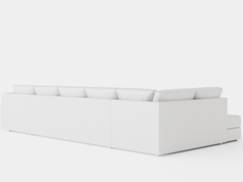 Optus U Sofa Large With Divanhoger Dark Grey Modelo 3D