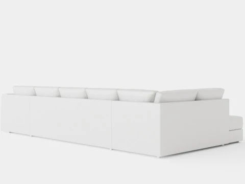 Optus U Sofa Large With Divanhoger Dark Grey 3D Model