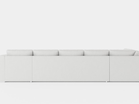 Optus U Sofa Large With Divanhoger Dark Grey Modelo 3D