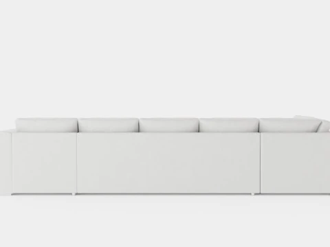 Optus U Sofa Large With Divanhoger Dark Grey 3D Model