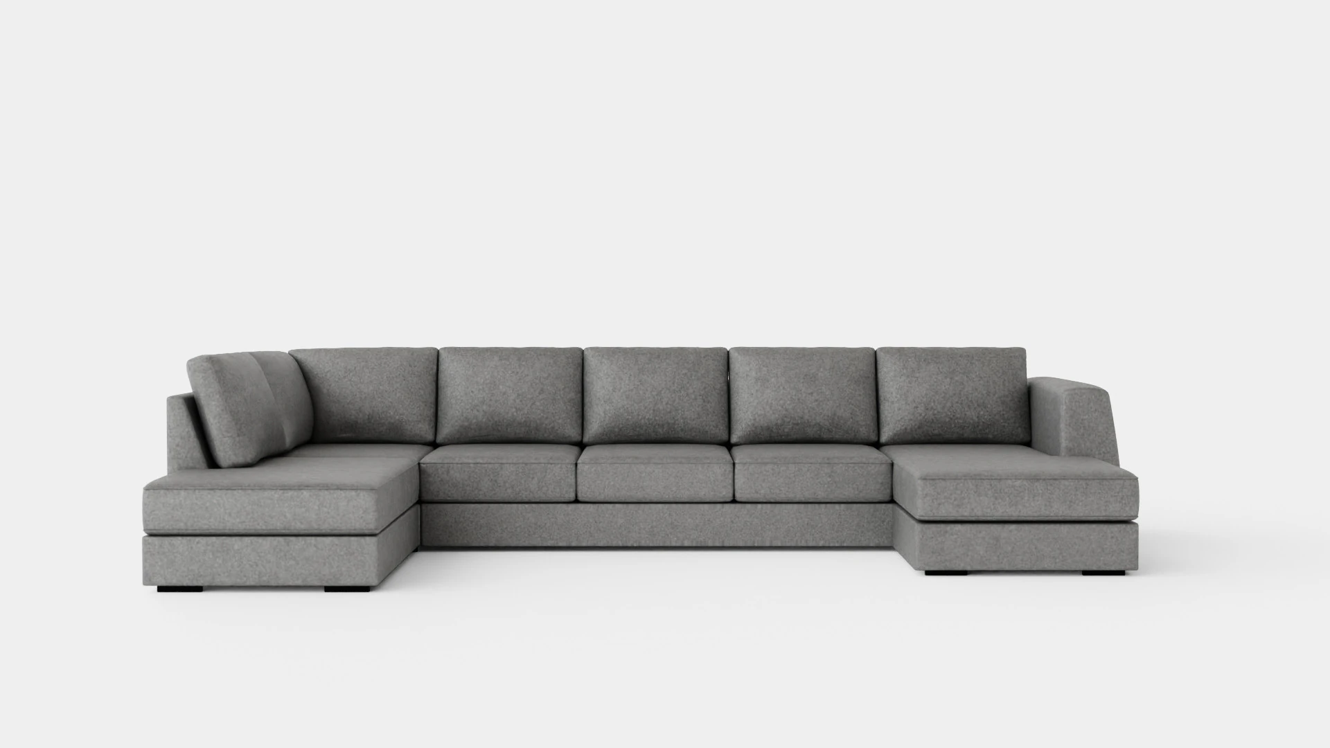 Optus U Sofa Large With Divanhoger Light Gray 3D Model .c4d .max .obj .3ds .fbx .stl .blend