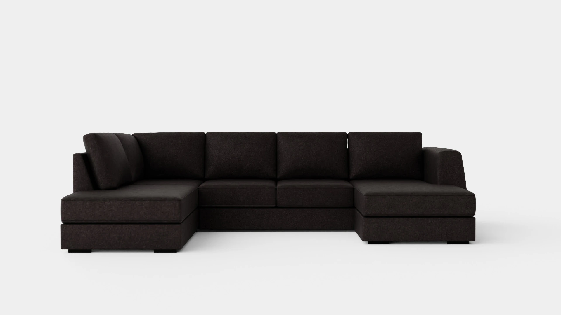 Optus U Sofa With Divan Right Dark Gray 3D Model .c4d .max .obj .3ds .fbx .stl .blend