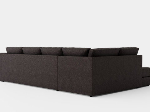 Optus U Sofa With Divan Right Dark Gray Modelo 3D