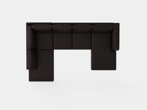 Optus U Sofa With Divan Right Dark Gray 3D Model