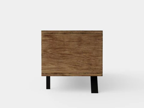 Palma TV Bench Walnut 3D Model