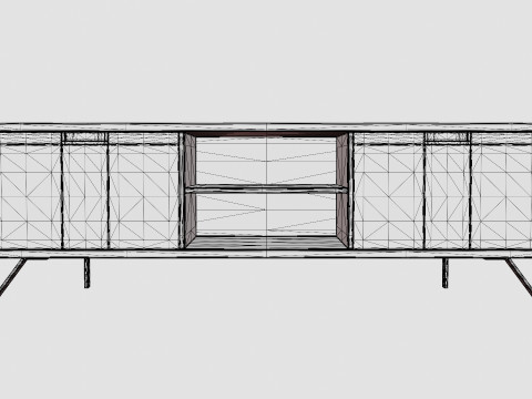 Palma TV Bench Walnut 3Dモデル