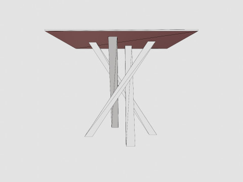 Penny Dining Table Model 3D