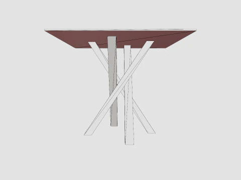 Penny Dining Table 3D Model