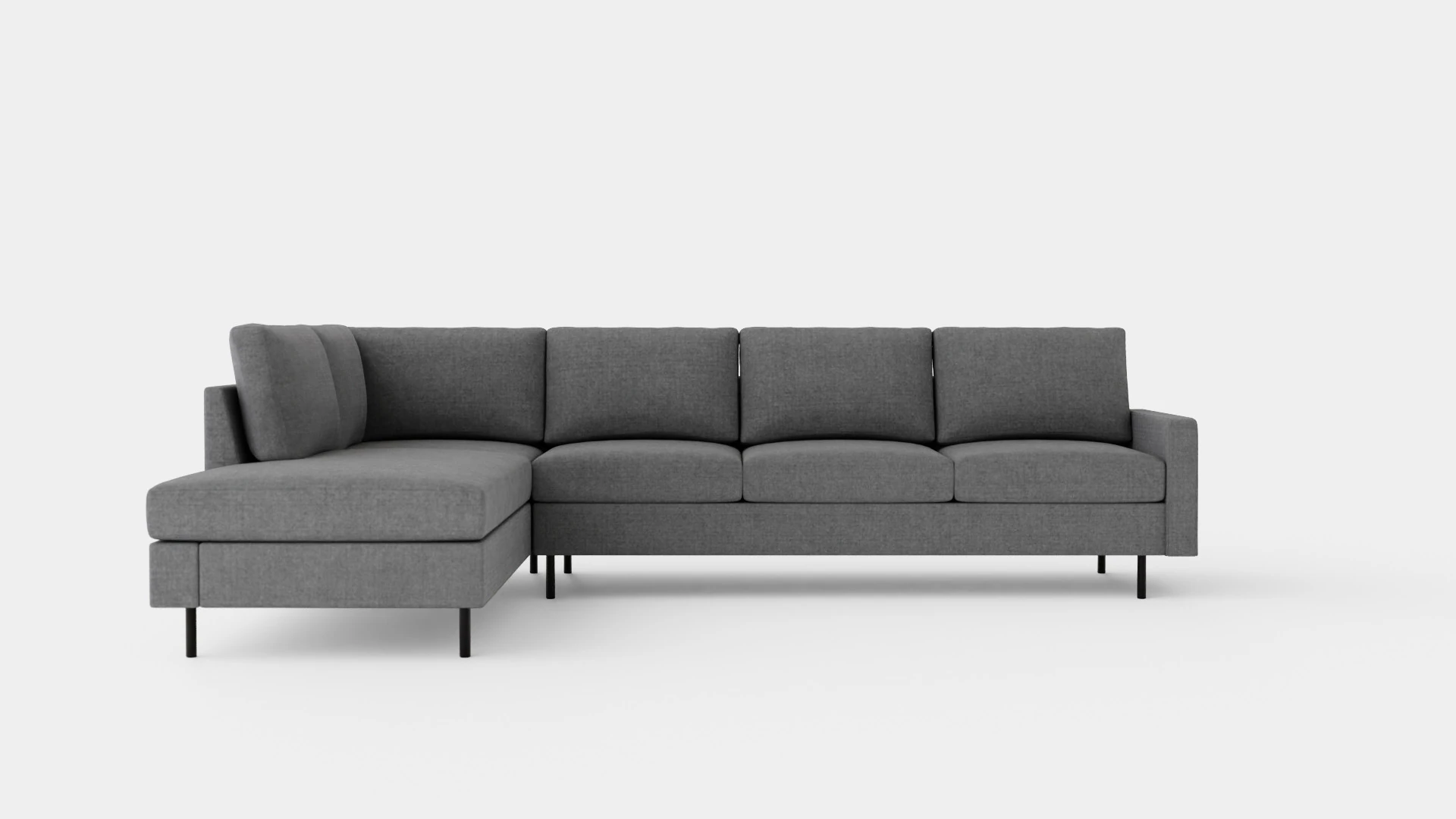 Peppe 3 Seater Sofa With Chaise Lounge Left Light Gray 3D Model .c4d .max .obj .3ds .fbx .stl .blend 
