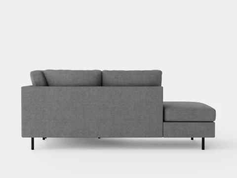 Peppe 3 Seater Sofa With Chaise Lounge Left Light Gray 3D Model
