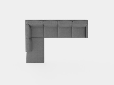 Peppe 3 Seater Sofa With Chaise Lounge Left Light Gray 3D Model
