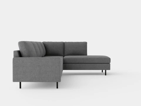 Peppe 3 Seater Sofa With Chaise Lounge Right Light Gray 3D Model