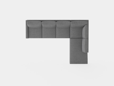 Peppe 3 Seater Sofa With Chaise Lounge Right Light Gray 3D मॉडल