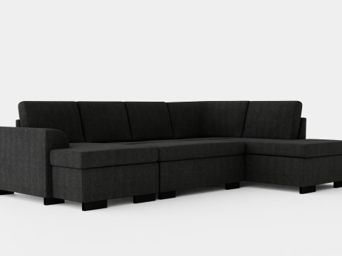Porto Sofa With Divan Right 3D Model