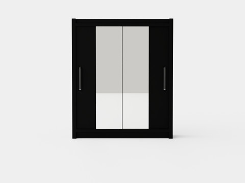 Prague Wardrobe Sliding Doors Narrow Mirror 3D 模型